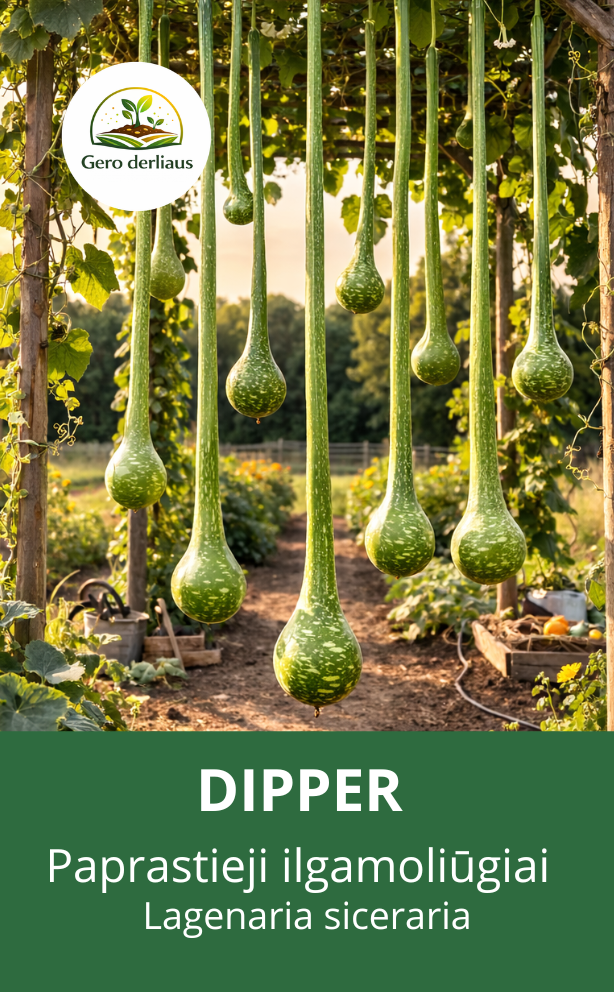 Paprastasis ilgamoliūgis 'Dipper' 5 sėklos (Lagenaria siceraria)