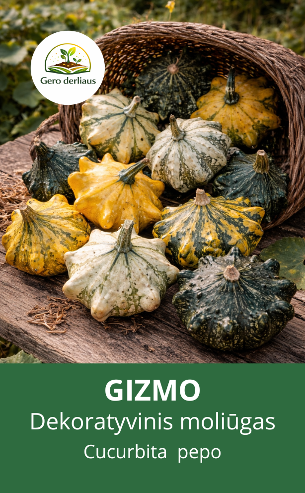 Moliūgaai dekoratyviniai paprastieji 'Gizmo' 5 sėklos (Cucurbita pepo)
