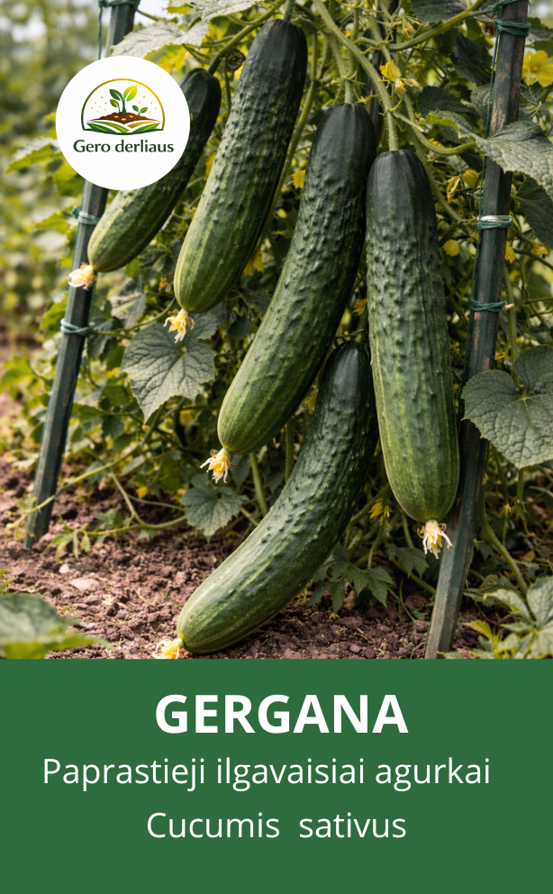 Paprastieji ilgavaisiai agurkai 'Gergana' 5 sėkls (cucumis sativus)