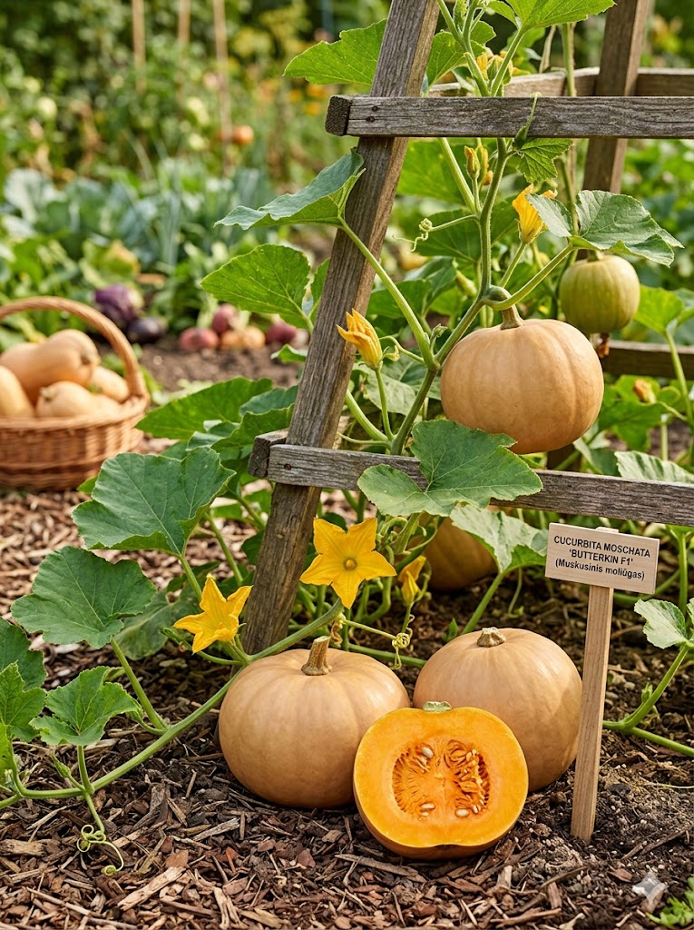 Muskusiniai moliūgai Butterkin F1 (Cucurbita moschata), 5 sėklos