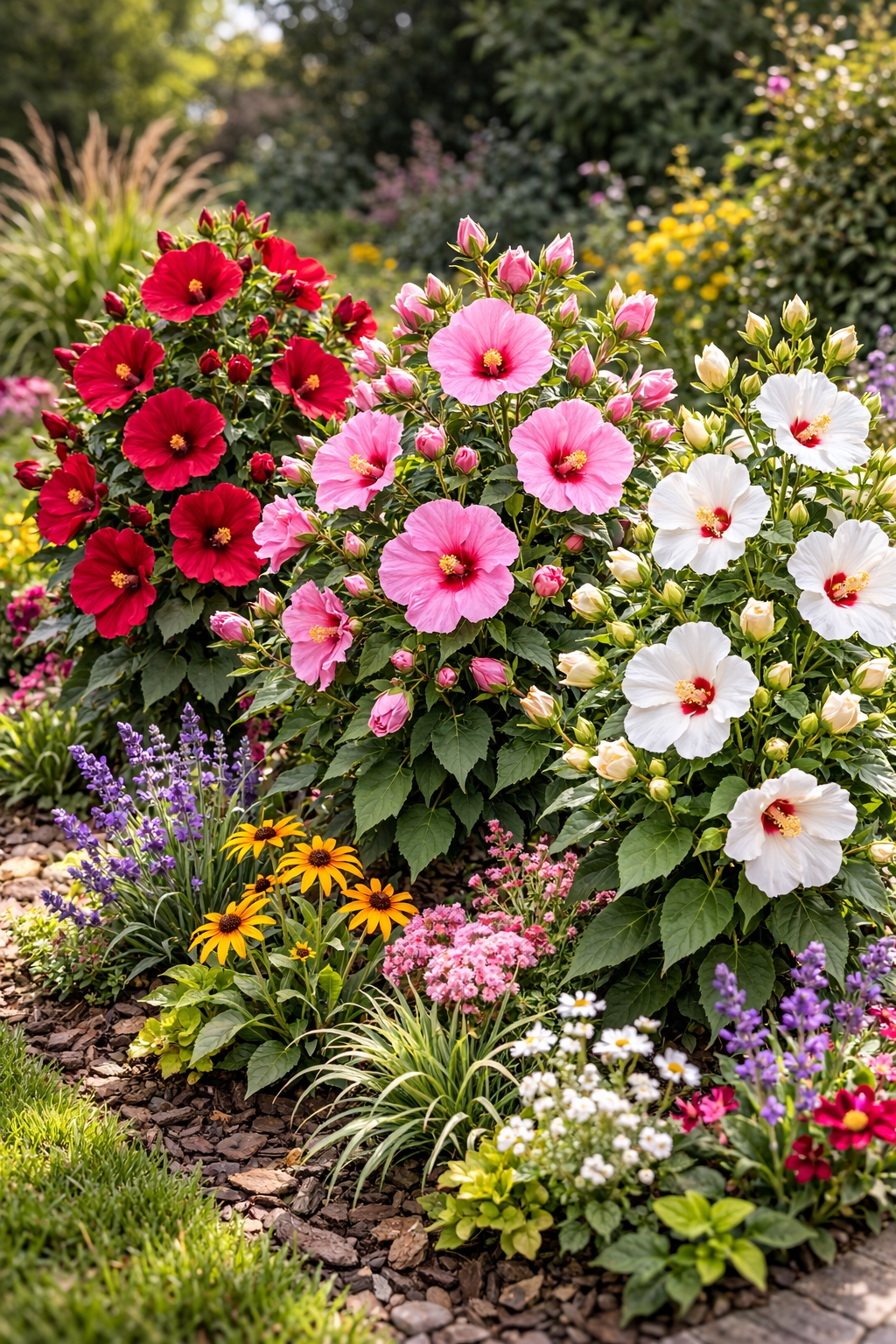Kinrožė pelkinė 'Luna' 1L vazonuose (Hibiscus moscheutos)