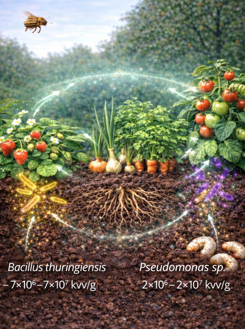 Mikroorganizmai kovai prieš dirvoje gyvenančius kenkėjus "Bacilons" (Bacillus sp., Pseudomonas sp.)