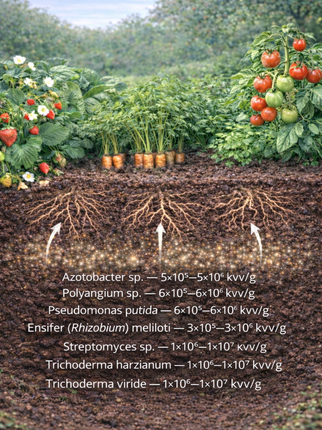 Biomix-7 mikroorganizmai augalų sveikatai ir imunitetui