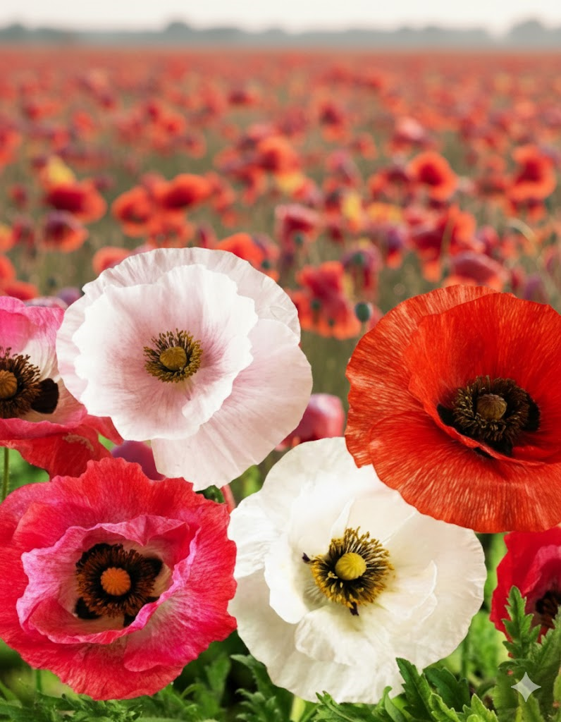 Aguona birulė (mišinys) Sėklų 1g (lot. Papaver rhoeas)