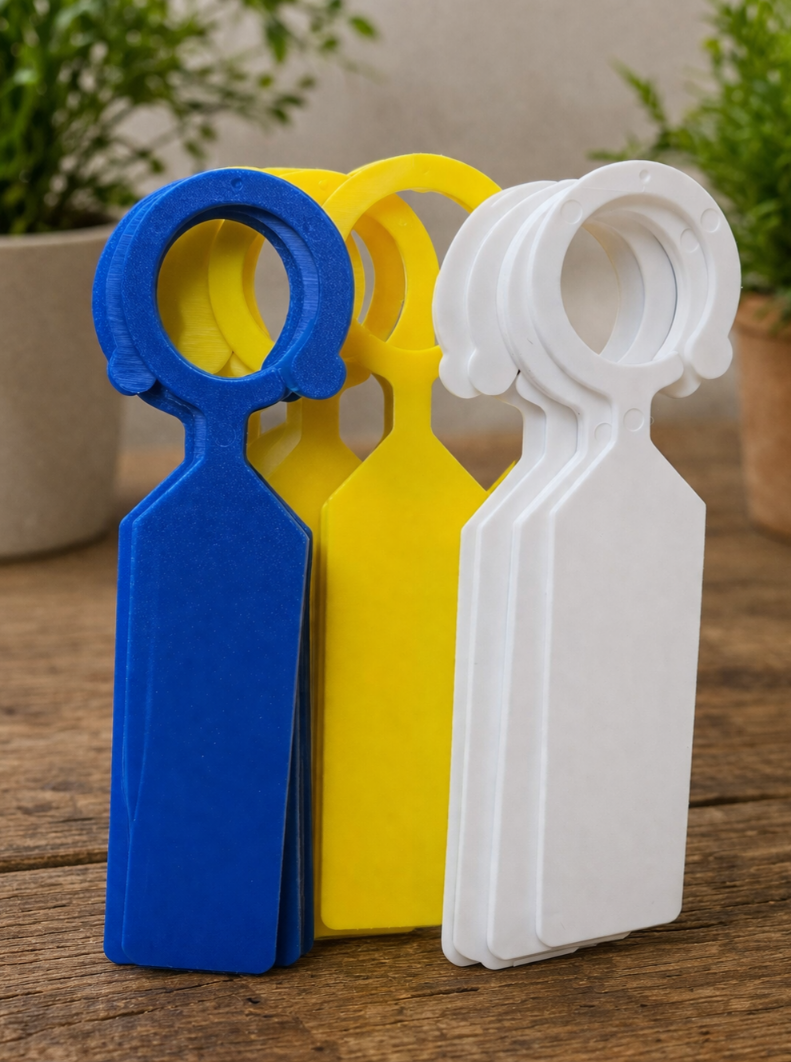 Etiketės pakabinamos su kilpa, 11(7,5)cmx2,4cm, 15vnt.