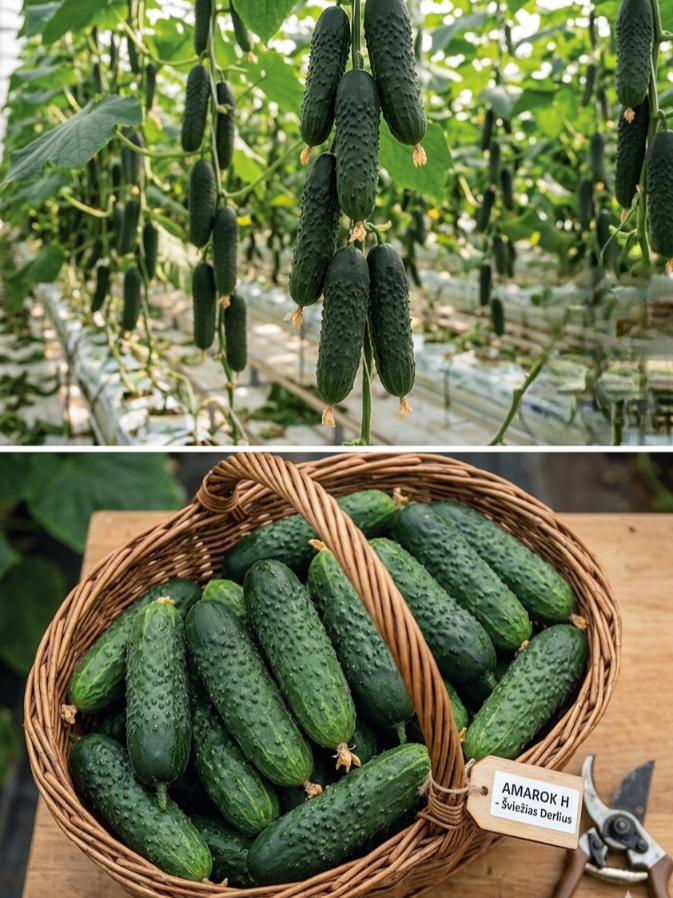 Paprastieji trumpavaisiai agurkai AMAROK F1, 20 sėklų