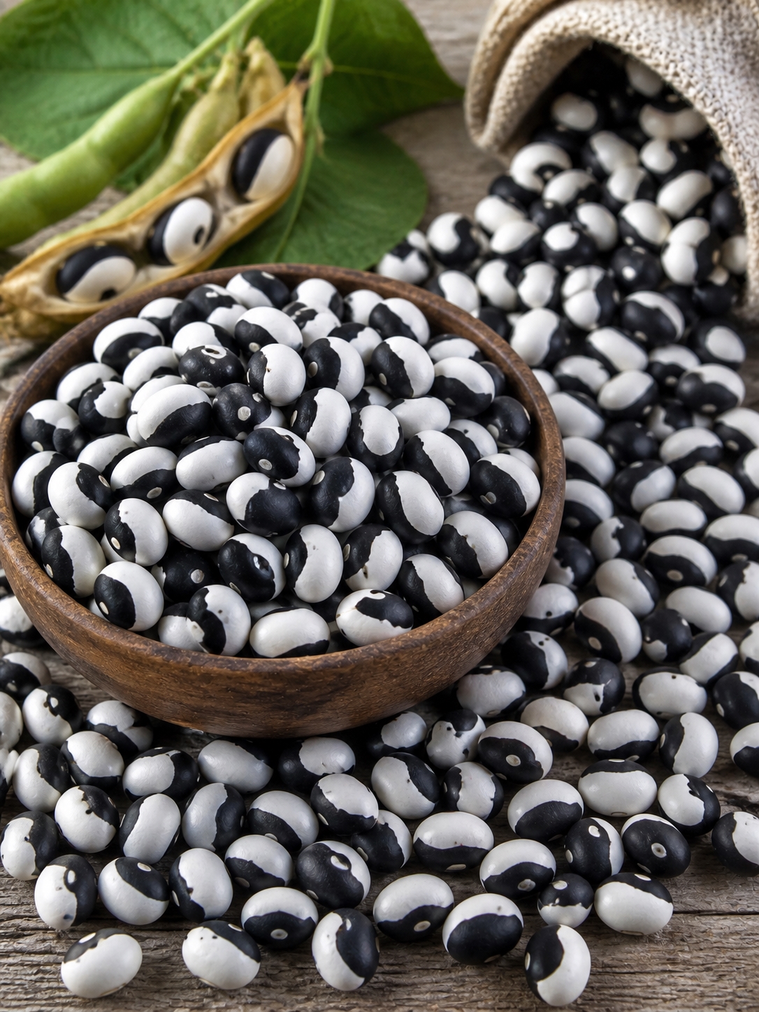 Žemaūgės daržinės pupelės 'YIN YANG'  (Phaseolus vulgaris)  Sėklų 10g