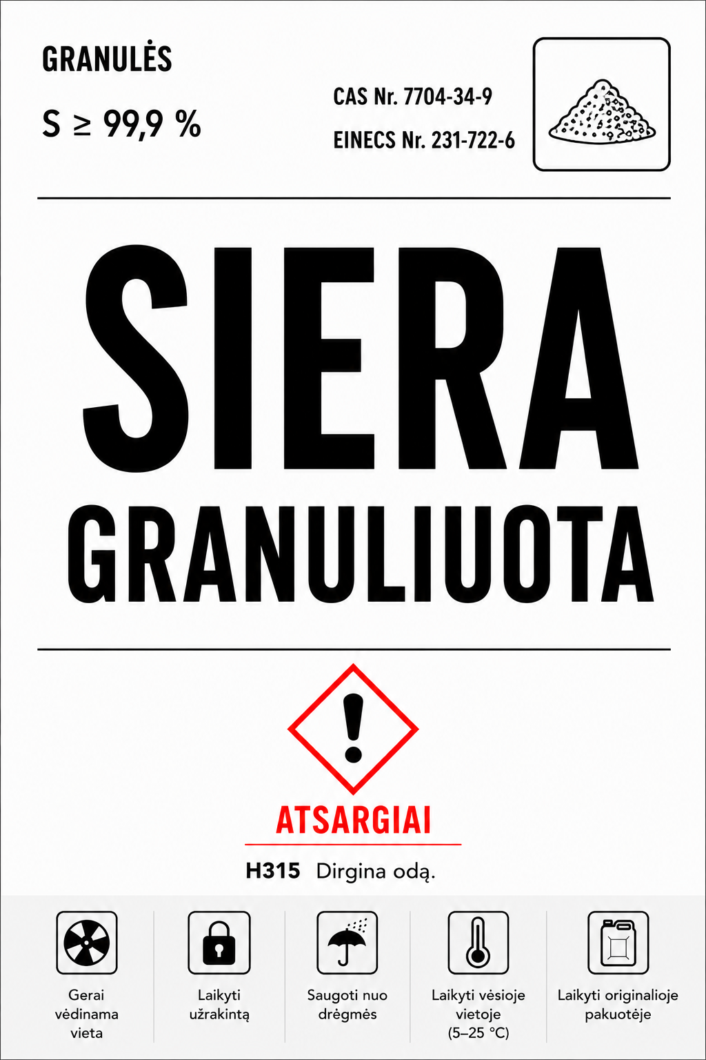 Siera granuliuota 1kg