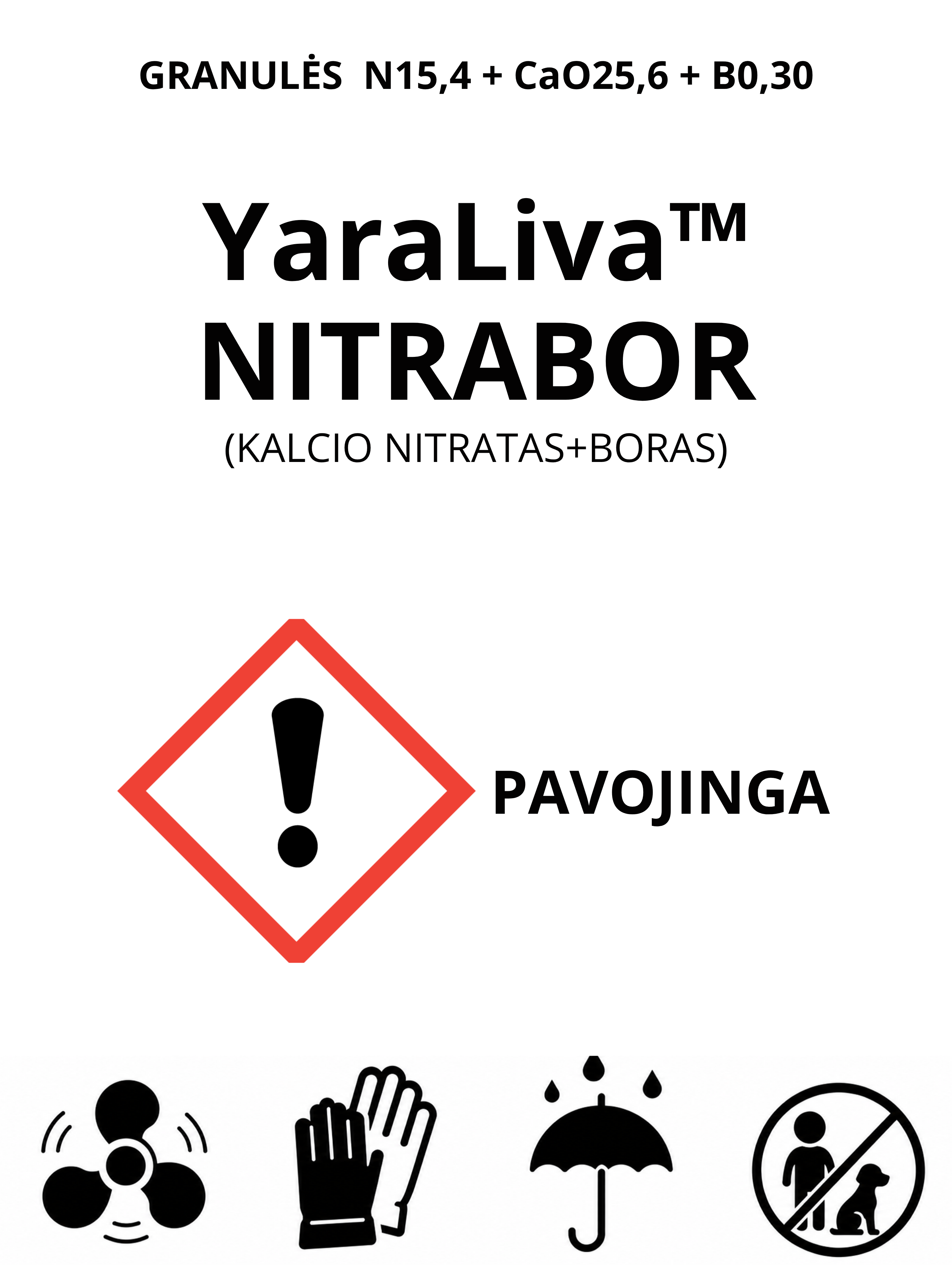 Kalcio nitratas praturtintas boru (Nitrabor) 1kg