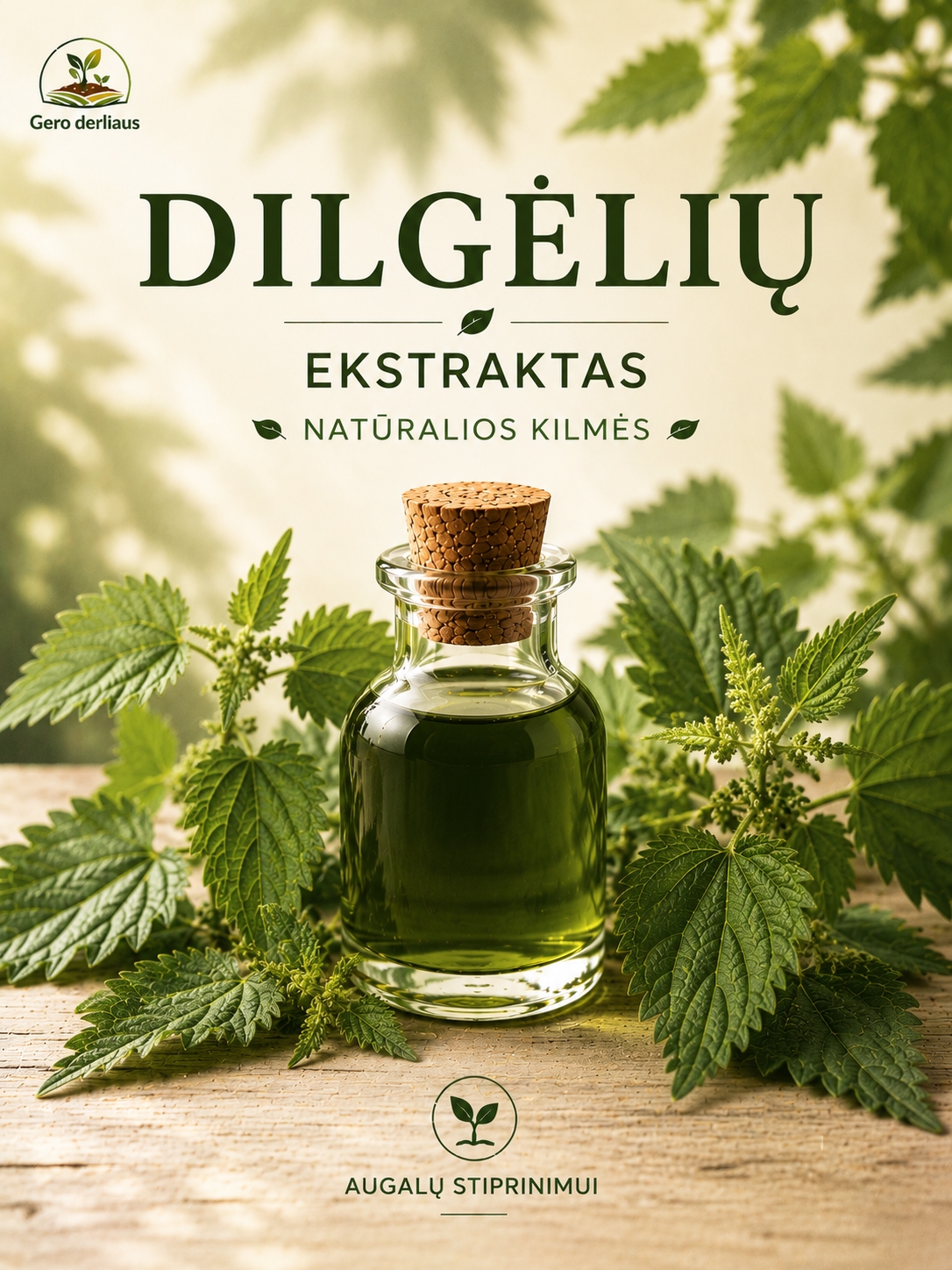 DILGĖLIŲ LAPŲ EKSTRAKTO koncentratas glicerino pagrindu, 30ml