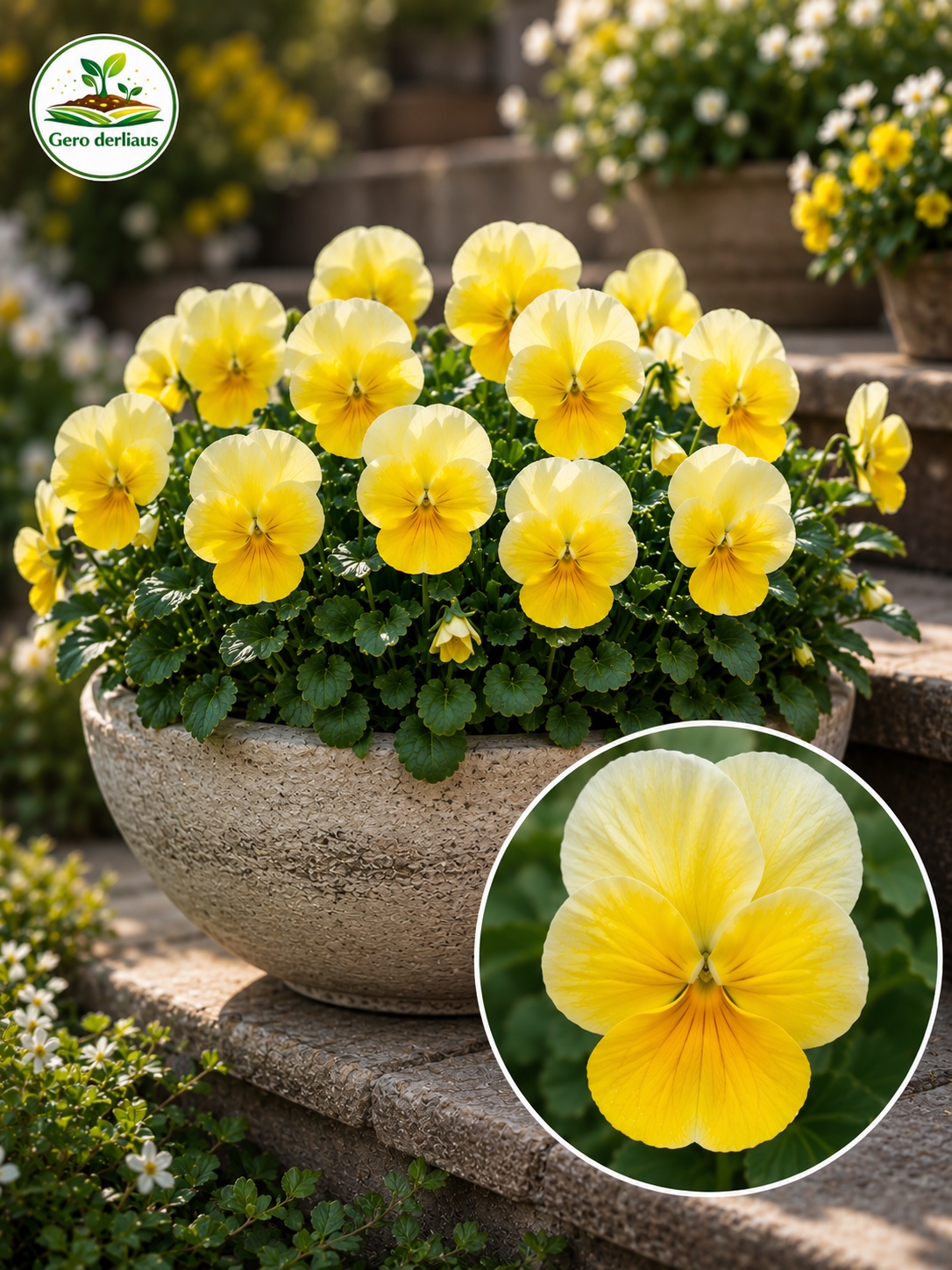 Tiesiaragė našlaitė Grandissimo Lemon Splash F1, 10 sėklų (Viola cornuta)