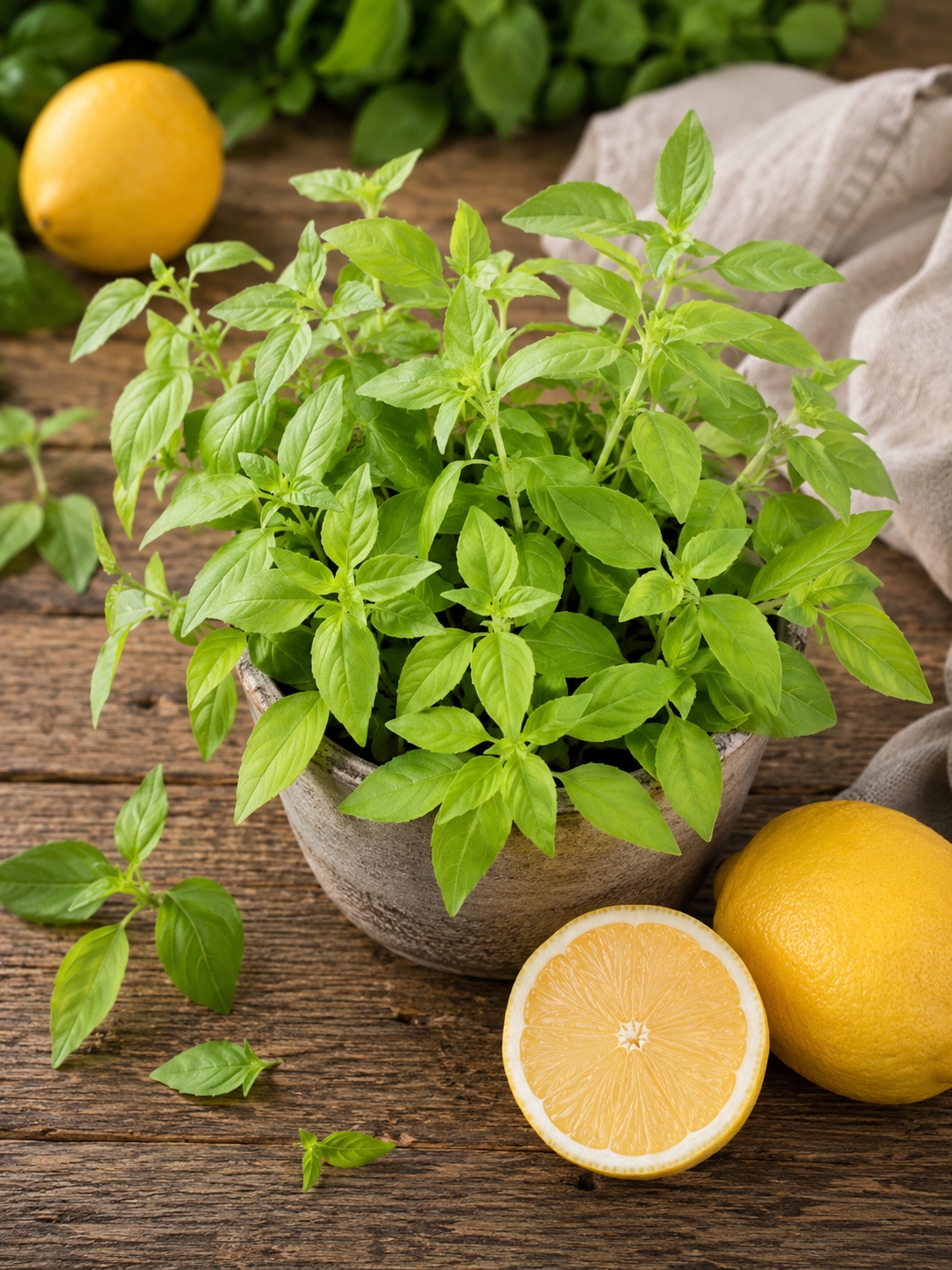 Kvapieji bazilikai citrininiai 150 sėklų (Ocimum basilicum)
