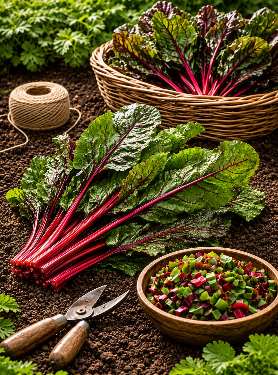 LAPINIAI BUROKĖLIAI (MANGOLDAI) 'RHUBARB CHARD' 130 sėklų (BETA VULGARIS)