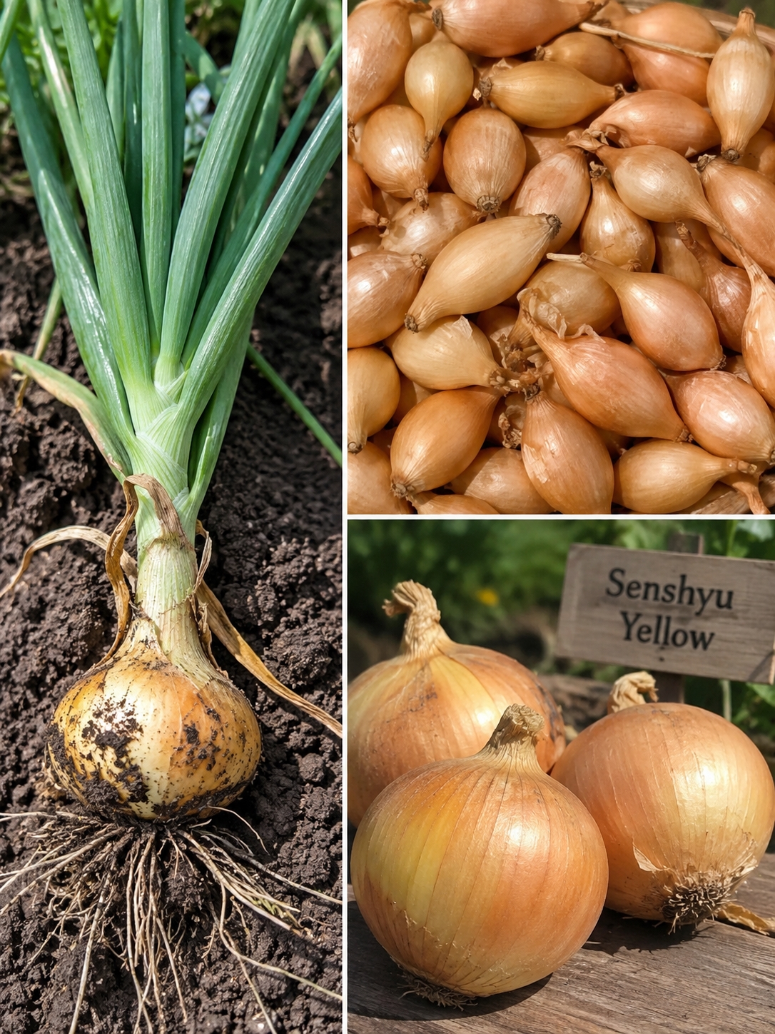 Žiemojančių svogūnų sodinukai 'Senshyu Yellow' 14-21mm, 1kg (sveriami)