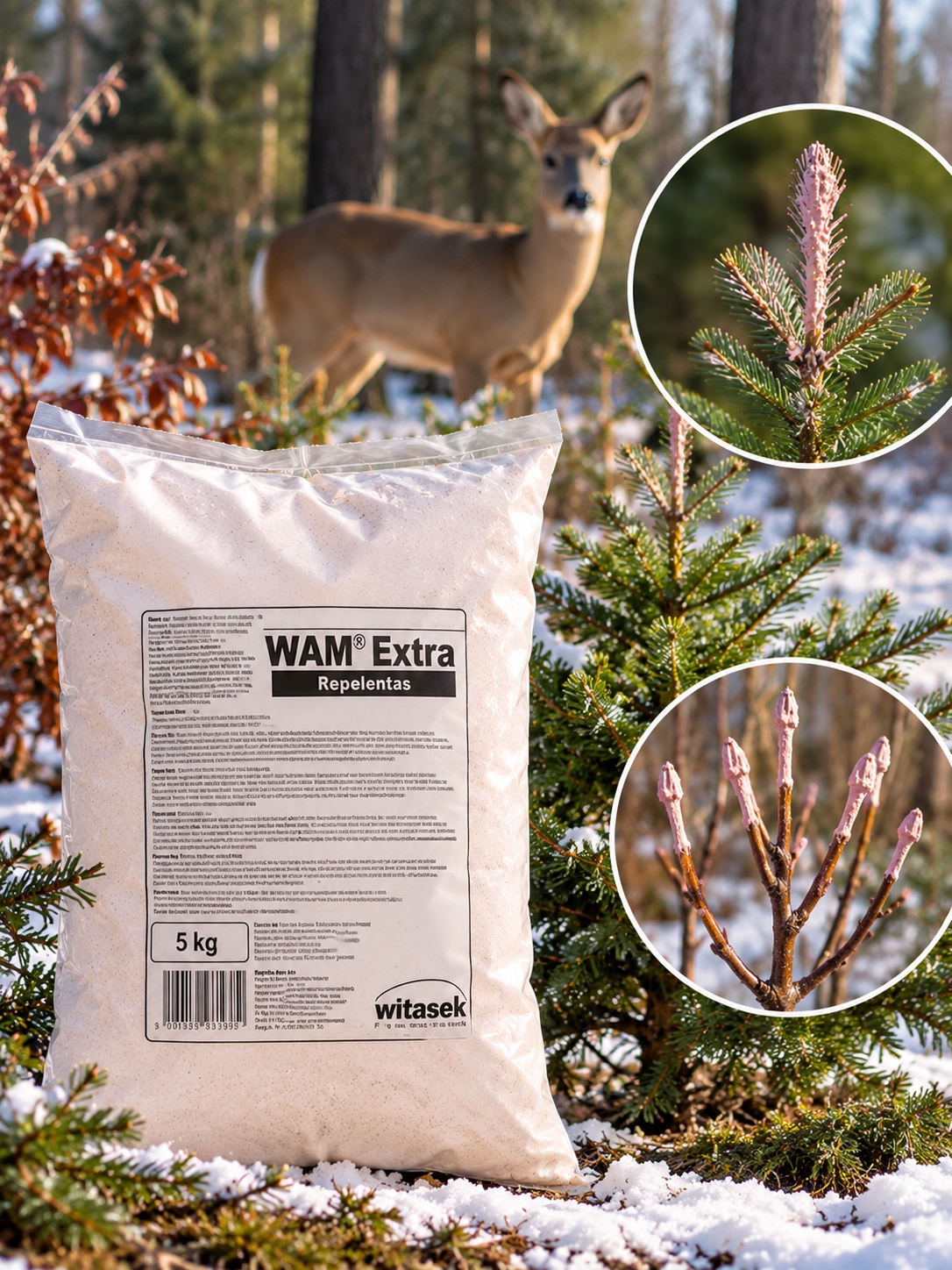Repelentasnuo kanopinių žvėrių  Wam Extra 5kg
