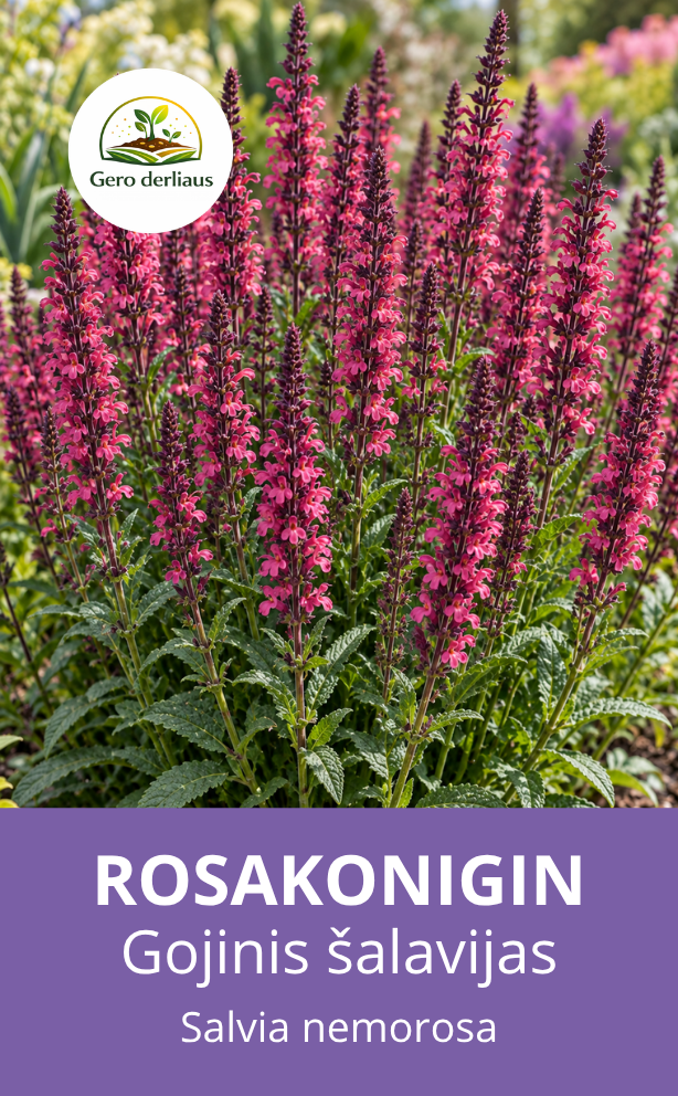 Šalavijas gojinis  'Rosakoningin' (Salvia nemorosa) 18 sėklų