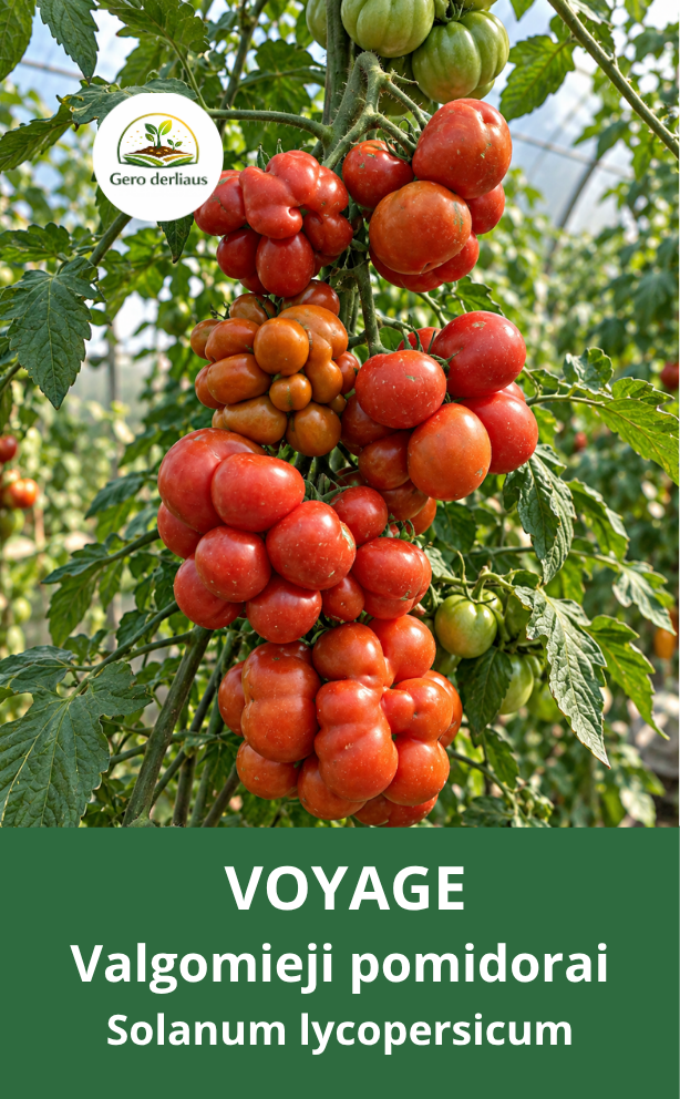 Valgomieji pomidorai 'Voyage' (plėšomi) 5 sėklos (Solanum lycopersicum)