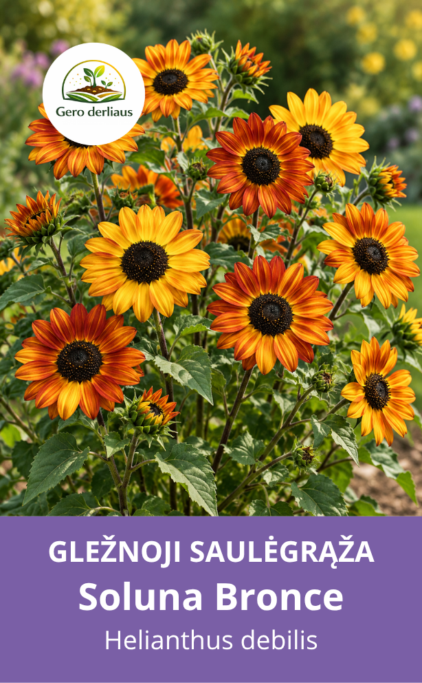Gležnoji saulėgrąža 'Soluna Bronce' (Helianthus debilis) 20 sėklų
