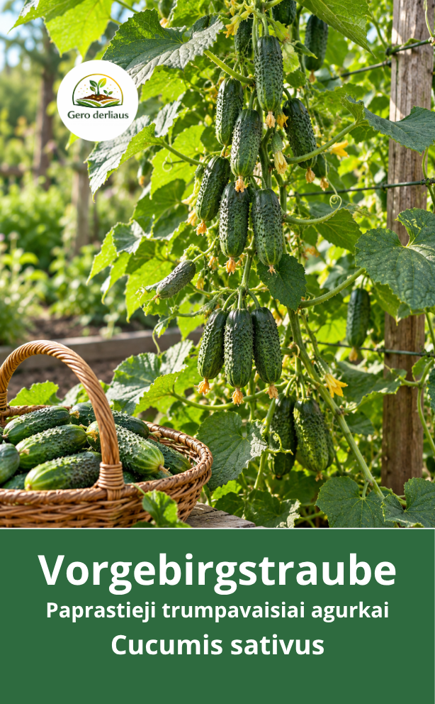 Paprastieji trumpavaisiai agurkai 'Vorgebirgstraube' 10 sėklų (Cucumis sativus)