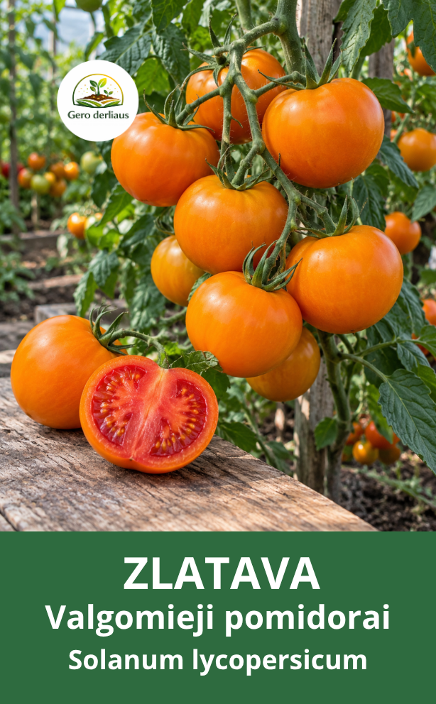 Valgomieji pomidorai 'Zlatava' 5 sėklos (Lycopersicon esculentum)